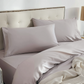 Bamboo Silk Bedding - White / Grey - 100% Organic